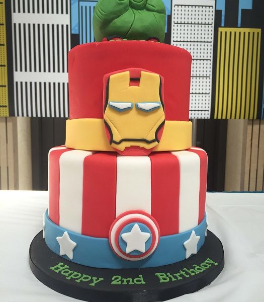 Superheroes Birthday Cake