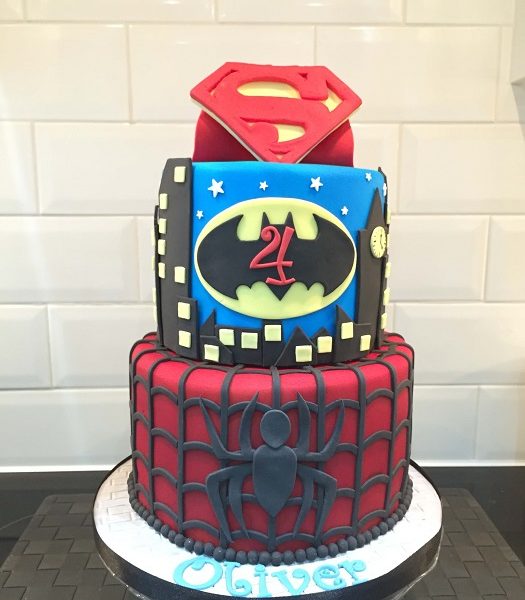 Superheroes Birthday Cake