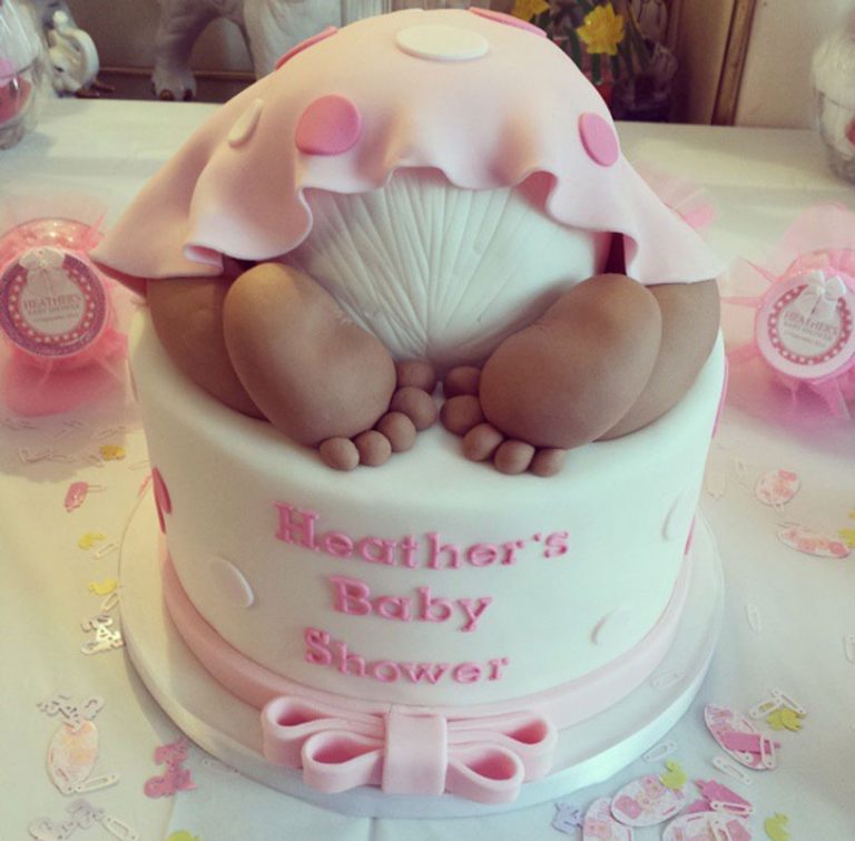 Baby's Bottom Baby Shower Cake