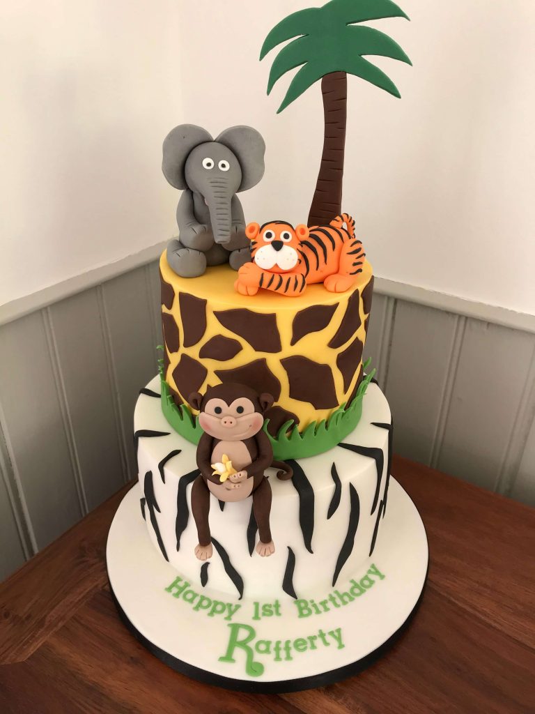 Zoo Themed Birthday Cake